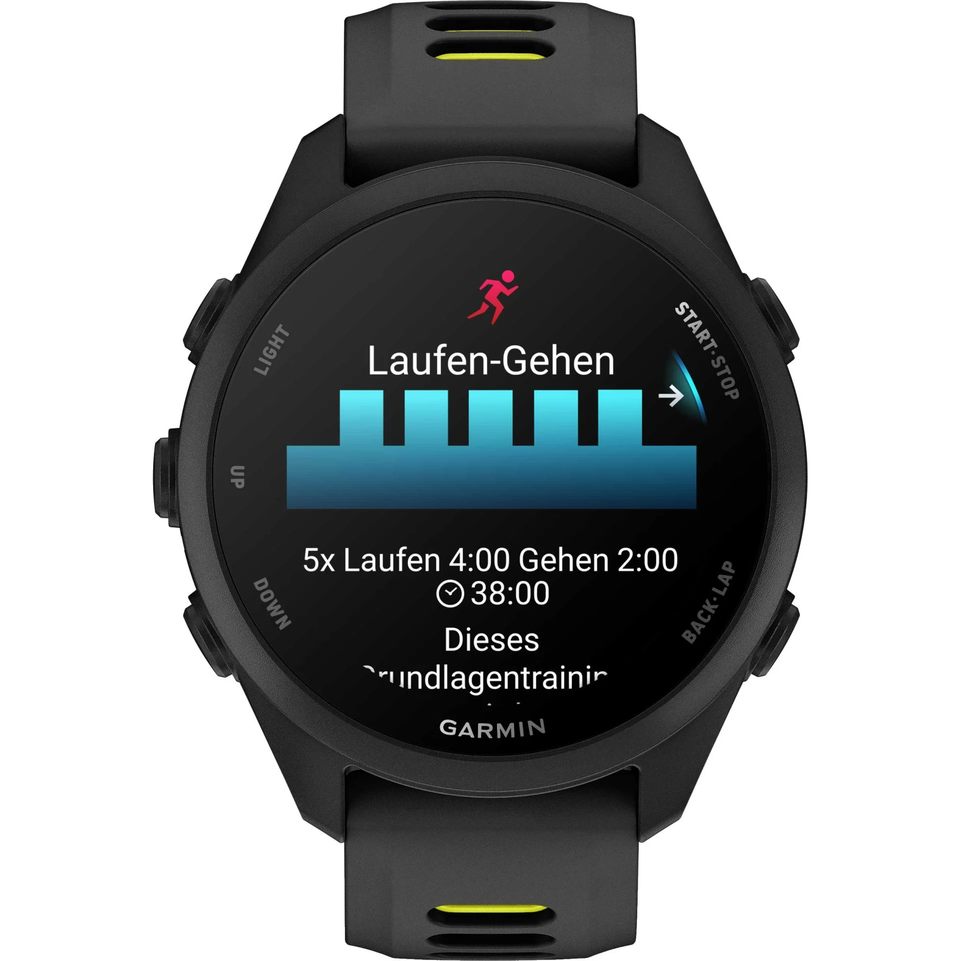 Garmin Forerunner 170 Music Schwarz – GPS-Laufuhr mit Musik, AMOLED-Display & 20 mm Quick Release Amp Yellow – Bild 7