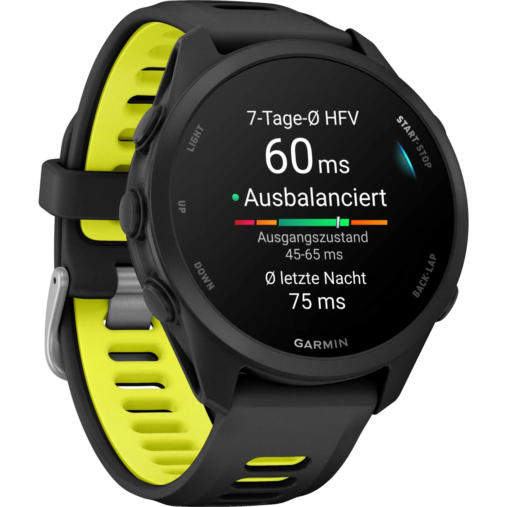 Garmin Forerunner 170 Music Schwarz – GPS-Laufuhr mit Musik, AMOLED-Display & 20 mm Quick Release Amp Yellow – Bild 10